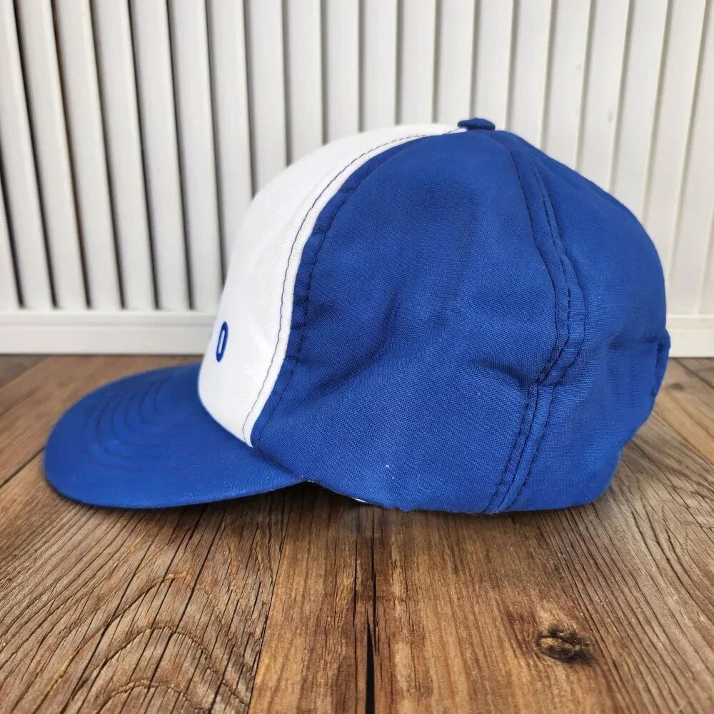 VINTAGE Wesco Foam Trucker Hat Cap White Blue Snapback Young An 80s 90s Farmer